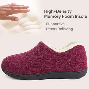 ULTRAIDEAS Women's Indoor Loafer House Slippers with Memory Foam for Ultimate Comfort