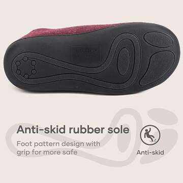 Ultraideas Women's Memory Foam House Slippers Red