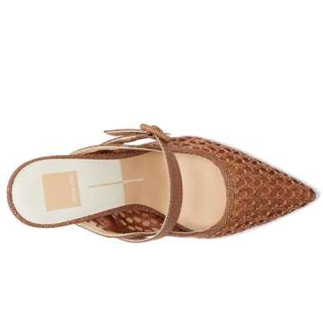 Dolce Vita Women's KEEKEE Pump in Saddle Woven Raffia - Chic and Comfy Fashion Kitten Heels