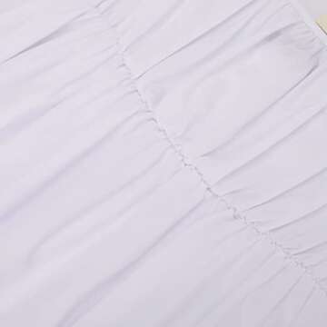 HEQU Regency Dresses for Women with Satin Sash Ruffle Empire Waist Dress Gown (S, White)