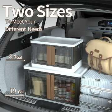 3 Pack Closet Organizers - Stackable Storage Bins