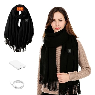 YISHIQI Heated Neck Scarf - Rechargeable, Stylish & Warm
