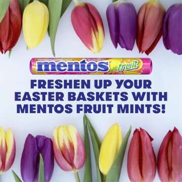 Mentos Chewy Mint Candy Rolls, Fruit Flavor, 6 Count Pack
