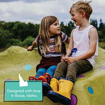 Lone Cone Rain Boots for Kids with Easy-On Handles