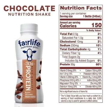 Fairlife Nutrition Plan High Protein Chocolate Shake 12 PACK