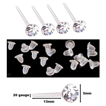 Hypoallergenic Plastic Stud Earrings for Sensitive Ears