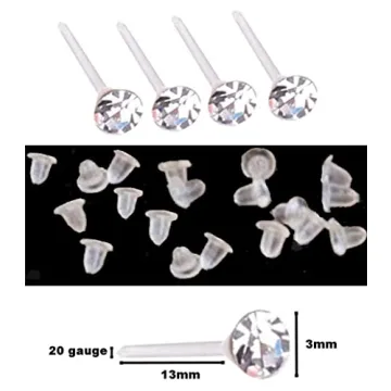 Hypoallergenic Plastic Stud Earrings for Sensitive Ears