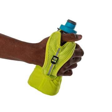 Nathan Running Handheld Water Bottle Adjustable No-Grip. Quick Squeeze Lite Hand Strap. 12oz / 18oz / Insulated. Reflective Hydration Water Bottle.
