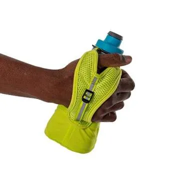 Nathan Running Handheld Water Bottle Adjustable No-Grip. Quick Squeeze Lite Hand Strap. 12oz / 18oz / Insulated. Reflective Hydration Water Bottle.