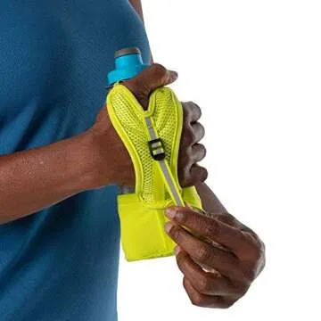 Nathan Running Handheld Water Bottle Adjustable No-Grip. Quick Squeeze Lite Hand Strap. 12oz / 18oz / Insulated. Reflective Hydration Water Bottle.
