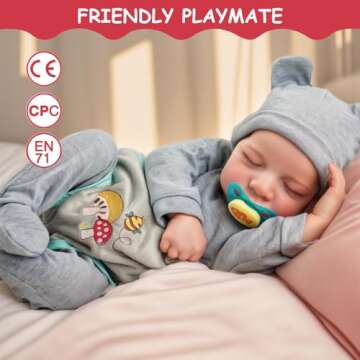 JIZHI Realistic Reborn Baby Doll 17 Inch for Kids 3+