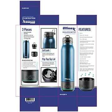 Vacuum Insulated Water Bottle with Bluetooth Speaker