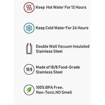 Vacuum Insulated Water Bottle with Bluetooth Speaker