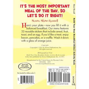 Build Your Own Breakfast Sticker Activity Book (Dover Little Activity Books: Food)