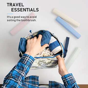Portable Travel Toothbrush Case - 4 Colorful Holders for Travel