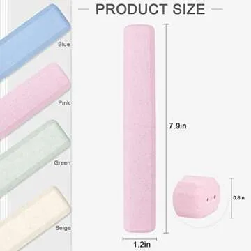 Portable Travel Toothbrush Case - 4 Colorful Holders for Travel