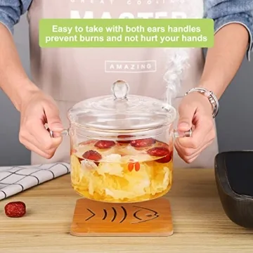 Durable Glass Saucepan 2.0L For Quick Healthy Meals