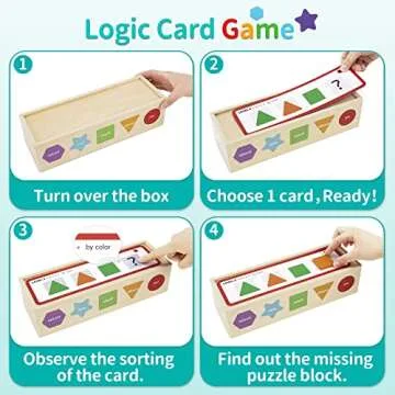 Montessori Wooden Color & Shape Sorting Toys for Toddlers