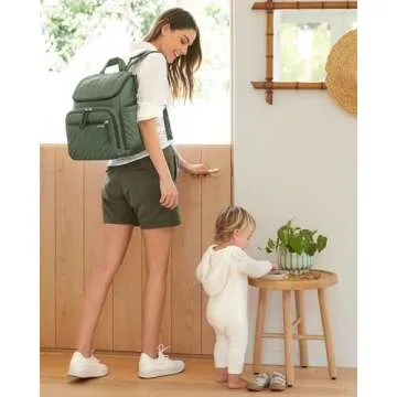 Skip Hop Diaper Bag Backpack: Forma, Multi-Function Baby Travel Bag with Changing Pad & Stroller Att...