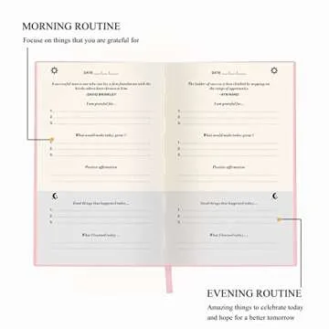 The Gratitude Journal for More Happiness, Optimism, Affirmation & Reflection - An Effective Manifestation Guide Journal, Undated Daily Journal for Women & Men （Pink）