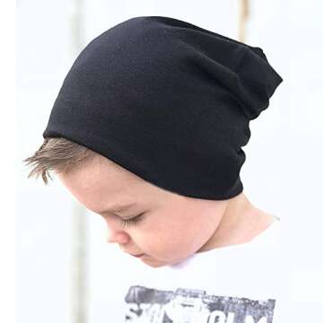 Toddler Cotton Beanies for Boys Baby Warm Slouchy Skullcap Hats Infant Baby Toddler Beanie Knit Caps...
