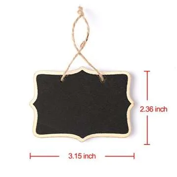 AUSTOR 14 Pcs Mini Chalkboards Signs Hanging Rectangle Chalkboards Double Sided Blackboard Message Board Hanging Signs for Weddings, Kids Crafts