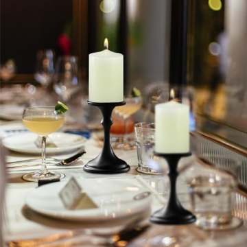 Ivory Dripless Pillar Candles - Elegant Set of 12 Hand Poured