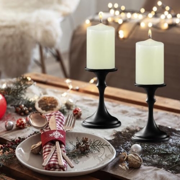 Ivory Dripless Pillar Candles - Elegant Set of 12 Hand Poured