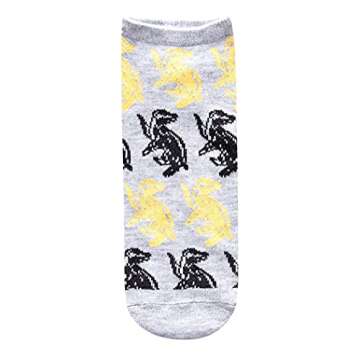 Harry Potter Hufflepuff Quidditch Juniors/Womens 5 Pack Ankle Socks Size 4-10