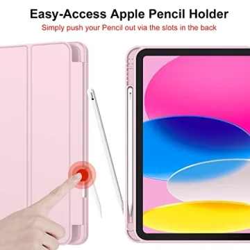 Stylish iMieet iPad 10th Gen Case with Pencil Holder