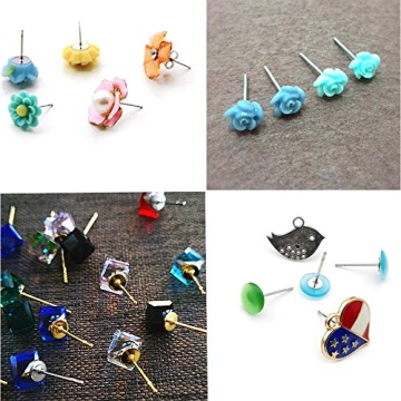 Hypoallergenic Earring Posts for Jewelry Making - 400pcs