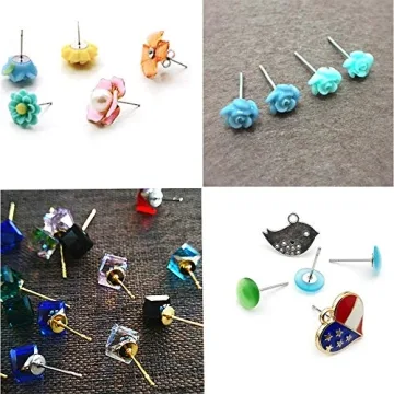 Hypoallergenic Earring Posts for Jewelry Making - 400pcs