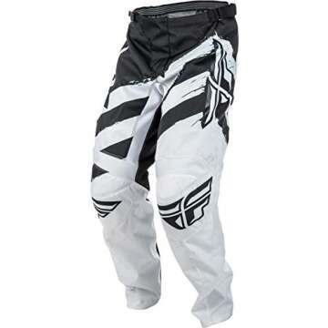 Fly Racing Men's Pants(Black/White, Size 22),1 Pack