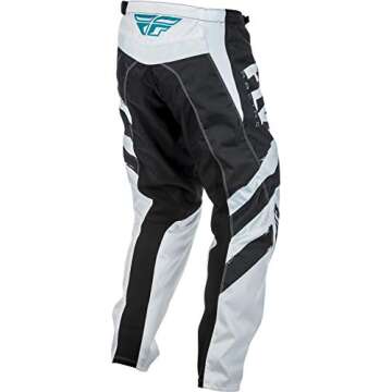 Fly Racing Men's Pants(Black/White, Size 22),1 Pack
