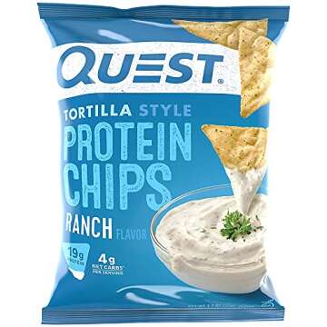 Quest Tortilla Style Protein Chips Ranch (8 Bags)