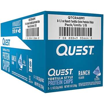 Quest Tortilla Style Protein Chips Ranch (8 Bags)