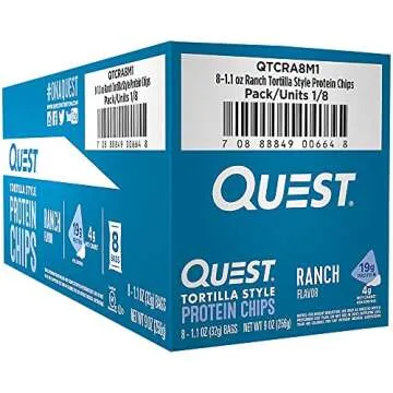Quest Tortilla Style Protein Chips Ranch (8 Bags)