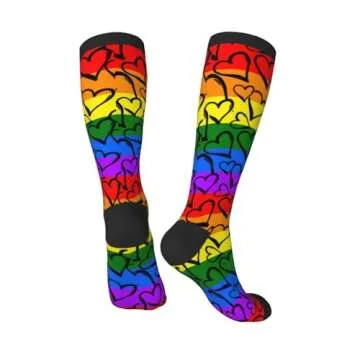 ThAyLa Rainbow Gay Pride Compression Socks for Supportive Performance
