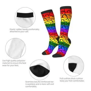 ThAyLa Rainbow Compression Socks for All Activities