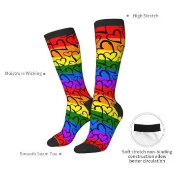 ThAyLa Rainbow Compression Socks for All Activities