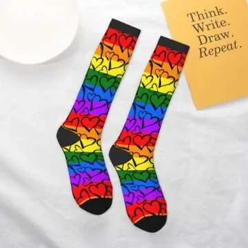 ThAyLa Rainbow Compression Socks for All Activities