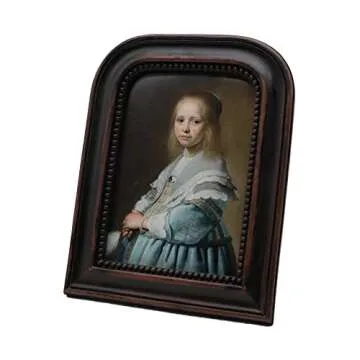 YULINK 5x7 Vintage Picture Frame, Antique Ornate Rustic Brown Photo Frame, for Tabletop and Wall Display, Decorative Retro Home Decor, Old Fashioned Photo Gallery Art