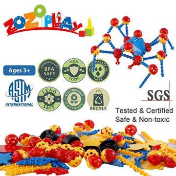 ZoZoplay STEM Learning Toys Building Blocks Kids Educational Toys, 160 Pieces Building Set Best Gift...