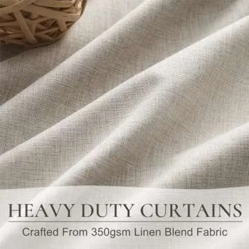 Extra Long Custom 102 Inch Curtains, 100% Blackout Curtains for Bedroom Weather Burg Thermal Insulated Noise Cancelling Pleated Heading Tape Hook Back Tab Ivory Beige Kids Boho Drapes 2 Panel Set