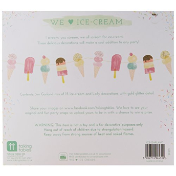 Talking Tables Ice Cream Garland - Perfect for Summer Parties