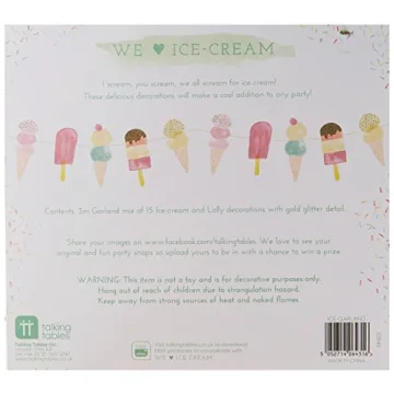 Talking Tables Ice Cream Garland - Perfect for Summer Parties