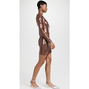 Bardot Verona Sequin Mini Dress - Chocolate Brown Elegance
