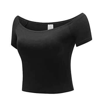 OThread & Co. Off Shoulder Short Sleeve Crop Top - Stylish Comfort for Everyday Wear