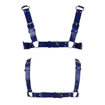 BBOHSS Men's Leather Body Harness Punk Chest Strap Harness Belt Adjustable Gothic Carnival Dance Cos...