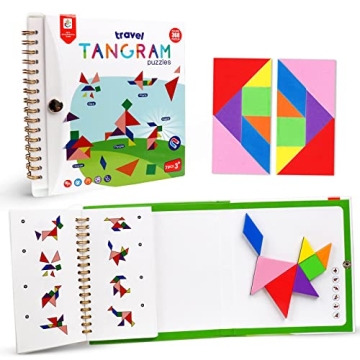 USATDD Travel Tangram Puzzle - Educational Magnetic Pattern Blocks for All Ages